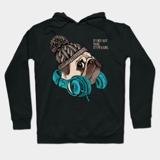 Music Lover Pug Hoodie